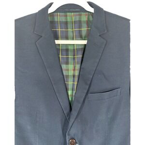 U.S. Polo Assn Men Blazer 44 Navy Sport Coat Silk Preppy Formal Holiday Luxury